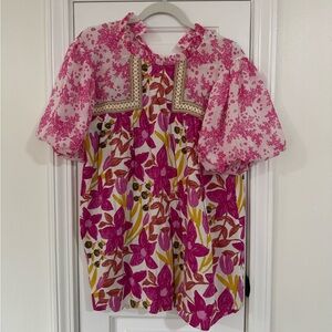 JODIFL Pink Floral Kids Blouse